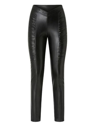Pinko High-Waisted Panel Trousers With Ruched Detailing