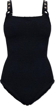 Hunza G Melody Badpak uit &eacute;&eacute;n stuk - Dames - Badpakken - Zwart - ONE Size - Badmode