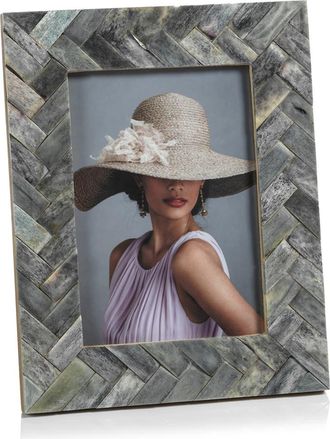Zodax Bengkula Herringbone Braid Photo Frame in Gray at Nordstrom Rack