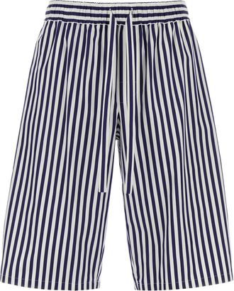 Dolce & Gabbana Embroidered Poplin Bermuda Shorts