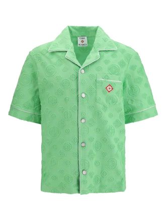 Casablanca monogram towelling shirt - Green