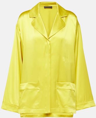 Max Mara Elegante Vasaio silk pajama shirt