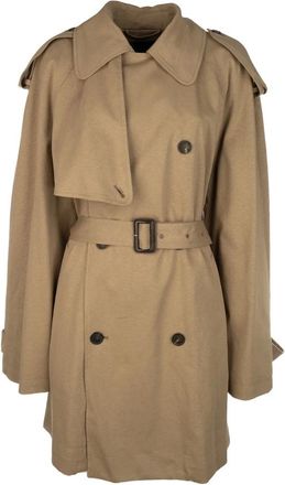 Balenciaga Trench Coats, female, Brown, Size: S Trench