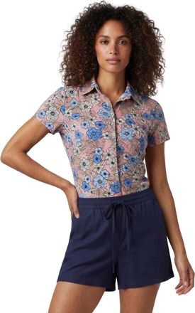 Lords of Harlech Tropical Mix Womens Printed Shirt in Tropical Mix Coral at Nordstrom, Size Xx-Large