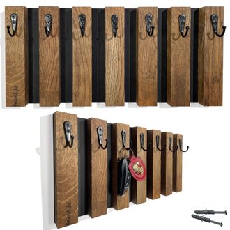 OEM Perchero De Madera Lamele De 40 Cm, Marr&oacute;n