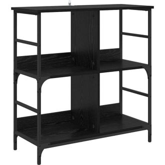 vidaXL Estante De Libros Roble Negro 78.5 X 33 X 82 Cm Vidaxl