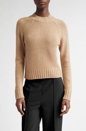 Vince Raglan Sleeve Wool & Cashmere Crewneck Sweater in Camel at Nordstrom Rack, Size Large