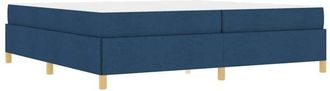 vidaXL Bed Frame with Mattress Blue 200 x 200 cm Fabric vidaXL