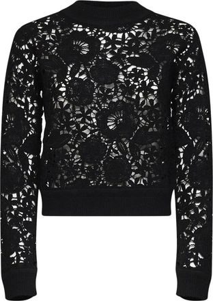 Ermanno Scervino Ronde hals gebreid - Dames - Ronde hals truien - Zwart - M - Truien & Vesten