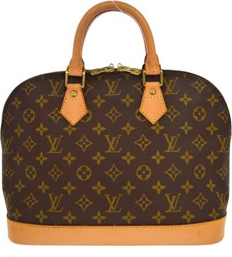 Louis Vuitton Alma Monogram Brown Canvas Handbag (Pre-Owned)