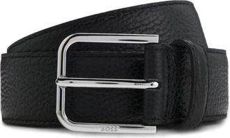 BOSS Italian-leather belt with pin buckle