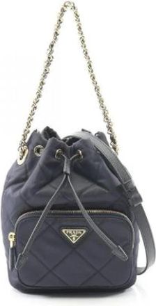 Prada Pre-owned Bucket Bags, female, Blue, Size: ONE SIZE Pre-owned Bucket Bag