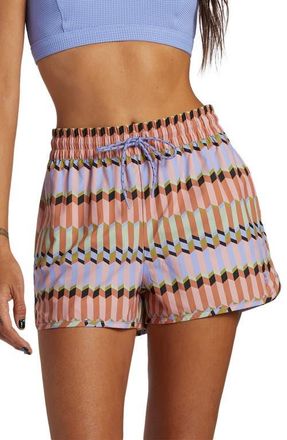 Billabong New Adventure Print Shorts in Pink Multi at Nordstrom, Size Small