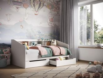 Flair Leni Day Bed in White | Size: Single