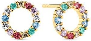 Sif Jakobs Jewellery Earrings Biella in 18K Gold Plated/rainbow at Nordstrom, Size Small