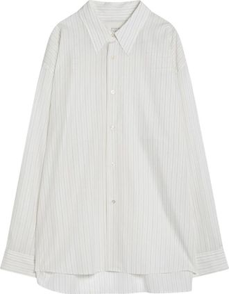 STUDIO NICHOLSON Casual Shirts, male, Beige, Size: M Long Sleeve Shirt