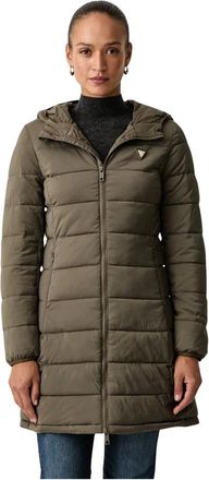 Guess Nuovo Piumino Lungo Aleta - - Coats - Donna - Verde - 2XS