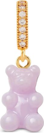 Crystal Haze Nostalgia Bear pendant - women - Resin/18kt Gold Plated Brass/Cubic Zirconia - One Size - Purple