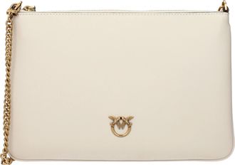 Pinko Pinko Crossbodytassen Dames Leer Beige/Wit