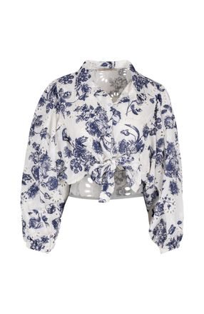 Astrid Womens Summer Day Top In Navy