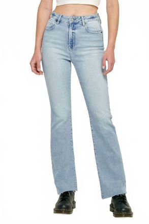 Hidden Jeans Ryan High Rise Bootcut With Slit Jeans In Light Blue