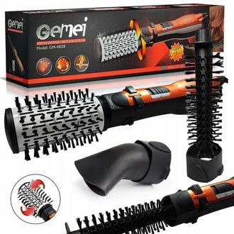 OEM Cepillo Secador De Pelo Giratorio Gemei Gm-4828, Alisador Y Rizador 4 En 1