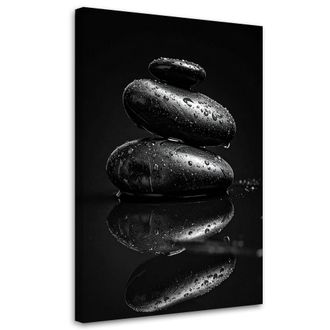 Feeby Cuadro Sobre Lienzo, Piedras Negras Zen, 70x100