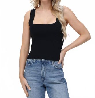 525 america Eva Square Neck Tank Top In Black