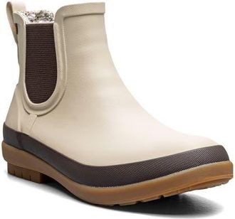 Bogs Amanda II Waterproof Insulated Chelsea Rain Boot in Oatmeal at Nordstrom, Size 12