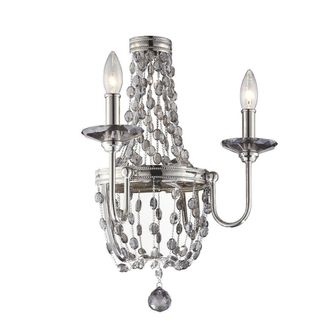 Netlighting Malia 2 Light Indoor Candle Wall Light Polished Nickel E14