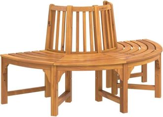 vidaXL Half Round Tree Bench &Oslash;160 cm Solid Wood Eucalyptus vidaXL