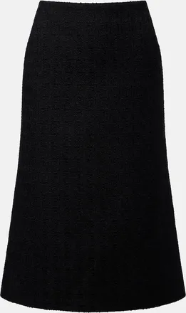 Alexander McQueen Wool and mohair midi skirt