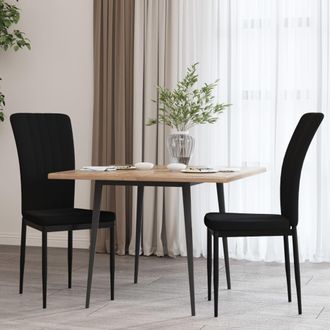 vidaXL Sillas De Comedor 2 Unidades Terciopelo Negro Vidaxl