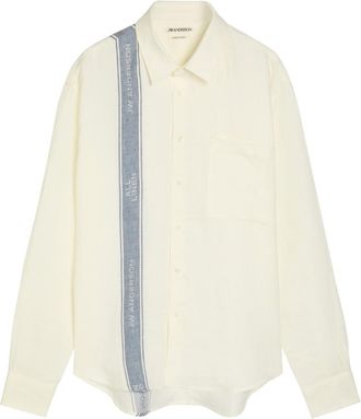 J.W.Anderson Logo Linen Shirt - Off White - 52 (IT52 / XL)