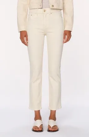 DL1961 Mara Straight Instasculpt Mid Rise Jeans in Ecru Dl Airbrushed at Nordstrom Rack, Size 32
