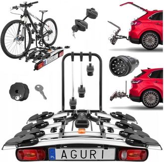 OEM Portabicicletas Enganche De Remolque Aguri Active Bike 4 Bicicletas