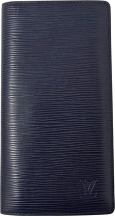 Louis Vuitton Navy Blue Epi Leather Long Wallet (Bi-Fold) (Pre-Owned)