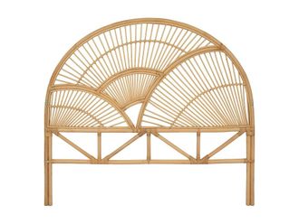 VENTE-UNIQUE.COM Cabecero mimbre color natural claro 145cm x 4cm