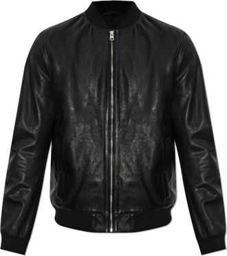 AllSaints Morten Leren Jas - Heren - Leren en Su&egrave;de Jassen - Zwart - L - Katoen - Jassen