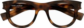 Saint Laurent Round Full Rim Tortoiseshell Eyeglasses - Brown