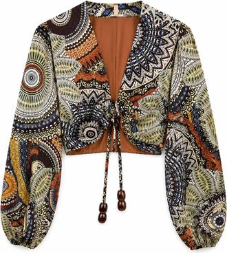 Alexis Womens Colmar Top In Medallion Print