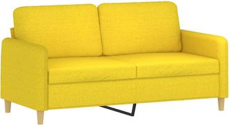 vidaXL Sof&aacute; De 2 Plazas De Tela Amarillo Claro 140 Cm Vidaxl