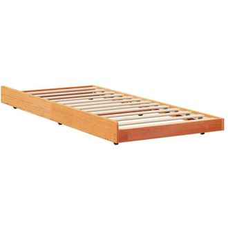 vidaXL Vidaxl - Struttura del letto Marrone 90 x 200 cm Legno massello di pino