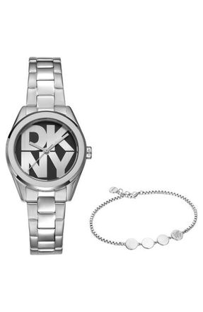 DKNY L 145 Bracelet Watch & Bracelet Set in Black at Nordstrom