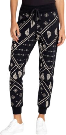 Johnny Was Devi Raw Seam Jogger Pants In Black