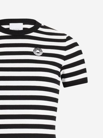 Patou Womens Cotton T-Shirt With Striped Pattern Multicolour T-Shirts & Jerseys