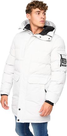 Crosshatch Milwaka Long Jacket Mens - White - Size X-Large