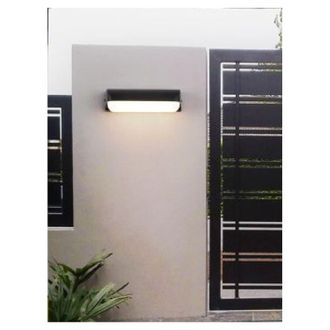 Trade Shop Trade Shop Traesio - Trade Shop - Applique Nero Da Esterno 12 Watt Luce Calda Fredda Naturale Es63