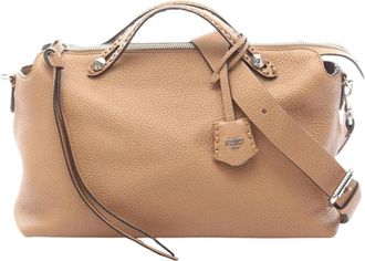 Fendi Pre-owned Vintage Leren Schoudertas - Dames - Vintage Handtas - Beige - ONE Size - Leer - Vintage
