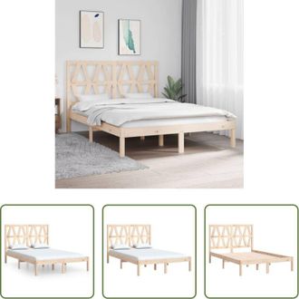 vidaXL Letto in legno - Giroletto in Legno Massello di Pino 140x200 cm